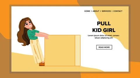 Pull kid girl vector Stock Illustration