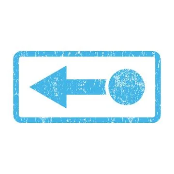 Pull Left Icon Rubber Stamp 스톡 일러스트