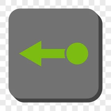 Pull Left Rounded Square Button Stock Illustration