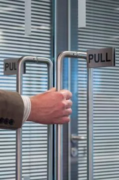 Pull open the door Stock Photos