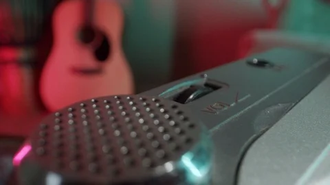 Pull out over top of Tape Recorder Video stock 117355605