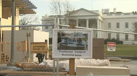 (Pull Out) Preparing for U.S. president’s inauguration Stock Footage 12720507
