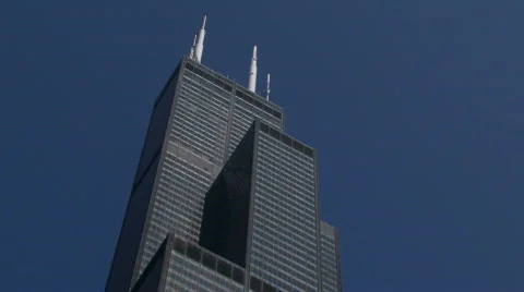 Pull out of Sears Tower Stock Footage 264647
