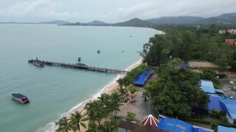 Pull-out shot of Koh Samui Beach, Thailand 스톡 동영상 313252006