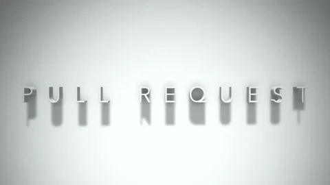 Pull request 3D title animation white text on a white background Vídeos de archivo 299758550