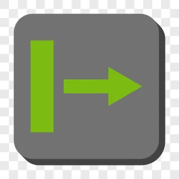 Pull Right Rounded Square Button Illustrazione stock