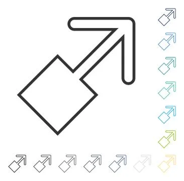 Pull Right Up Vector Icon 스톡 일러스트