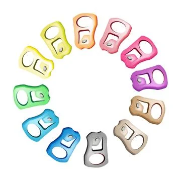 Pull Ring with Recycle Theme for Save The Green World Stockillustratie