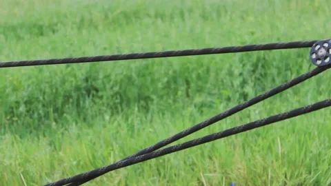 Pull the rope in the summer to jump Stock Footage 130737165