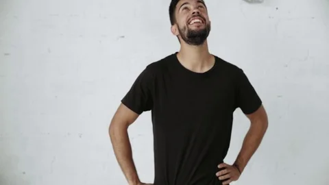 Pull up routine on gym pullbar Video stock 76048579