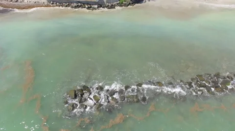 Pull from sea to resort and Malta landscape Stock Footage 66339217