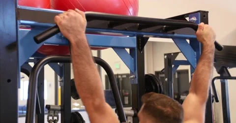 Pull-ups from behind 스톡 동영상 52205263