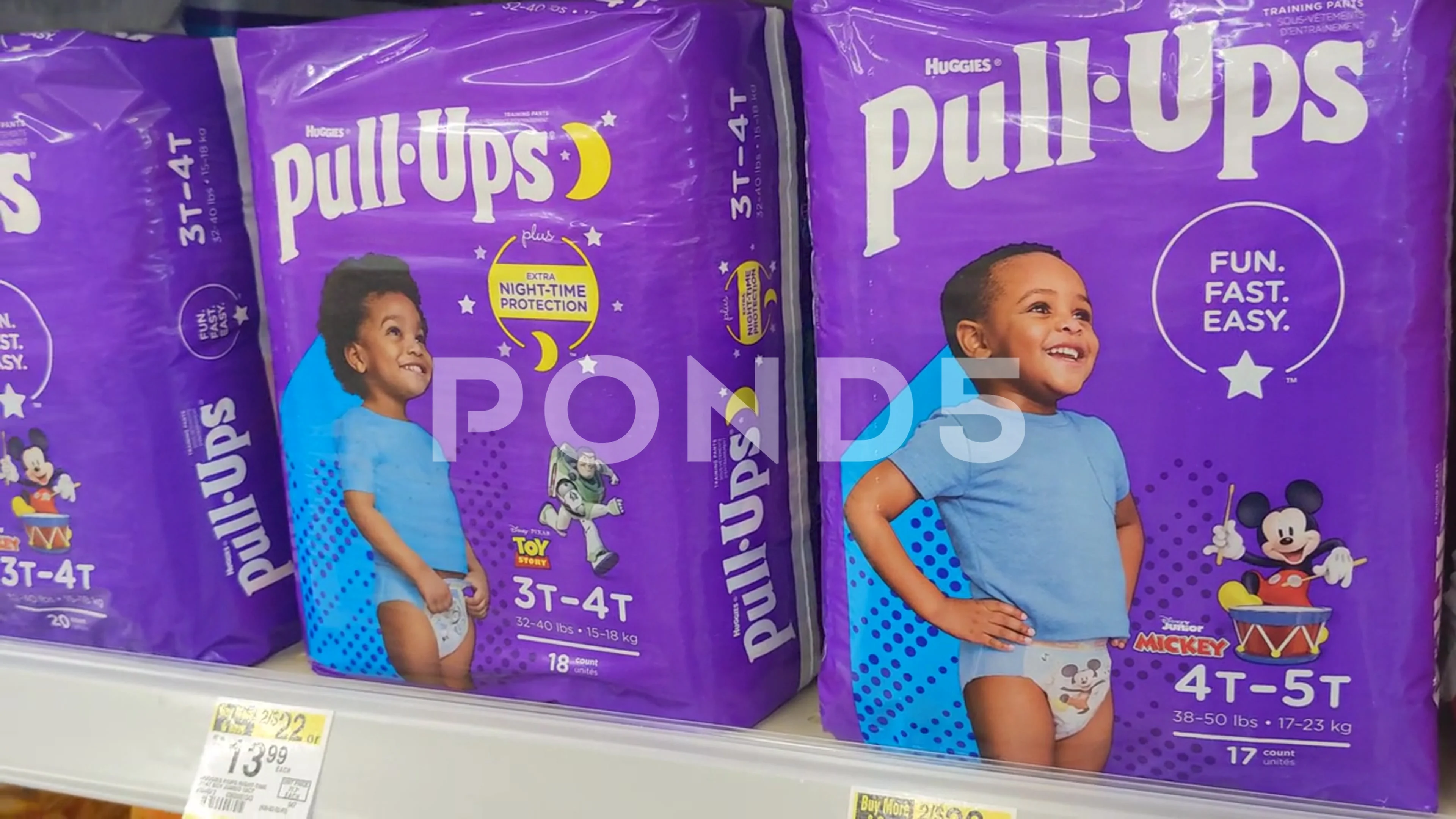 Pull Ups Diapers, Stock Video
