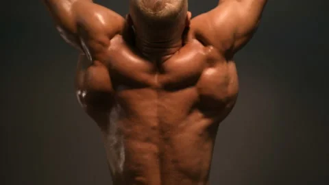 Pull-ups exercises in gym Stock Footage 136470613