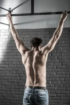 Pull-up workout photo Foto stock