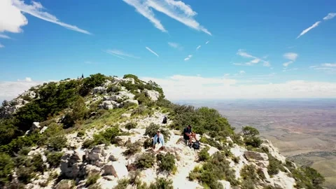 Pullback mountain top Stock Footage 134343409