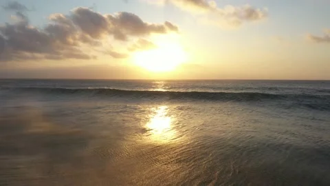 Pullback over Waves Stock Footage 139194898