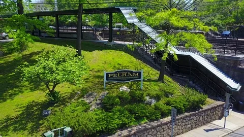 Pullback from Pelham Sign Stock-Footage 79751938