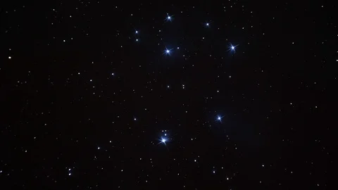 Pullback of the Pleiades star cluster in space Stock Footage 99401279