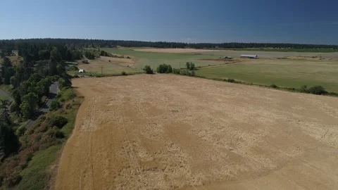 PullBack on Rural Road Washington State Stock Footage 165527693
