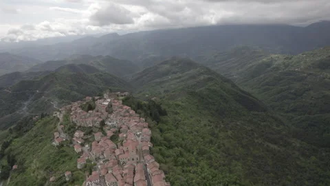 Pullback View of Bajardo and Surroundings (Flat Profile) Stock Footage 298274120