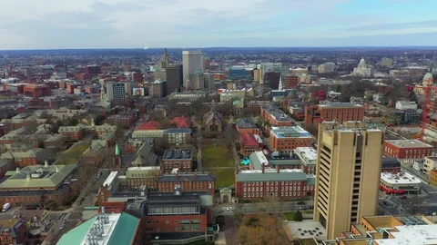 Pullback View of Brown University Campus Stock-Footage 125120058