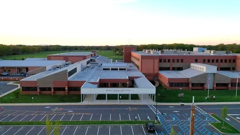 Pullback View of Monroe Township High School Stock-Footage 108003908