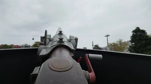 Pullback From World War I Artillery Battery Close Up Stock Footage 346312308
