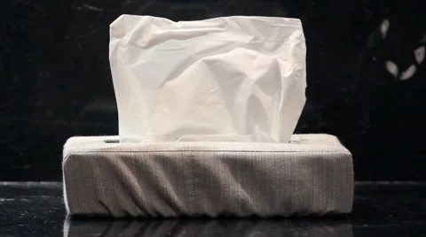 Pulled out of the tissue box tissue Video stock 47129561