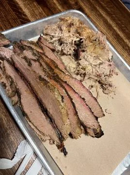 Pulled Pork and Beef Brisket Stock Photos