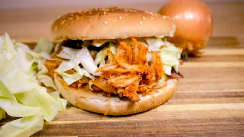 Pulled Pork Burger Foto stock
