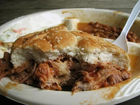 Pulled pork sandwich Stock Photos