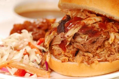 Pulled pork sandwich Stock Photos