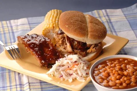 Pulled pork sandwich Stock Photos