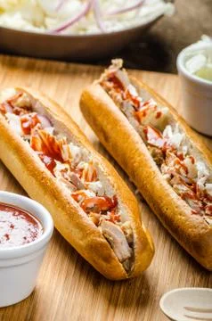 Pulled pork sandwich Stock Photos