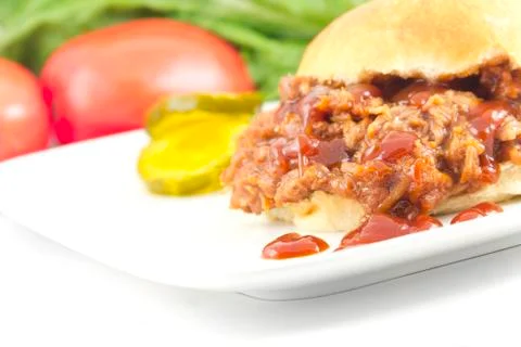 Pulled pork sloppy joe Foto stock
