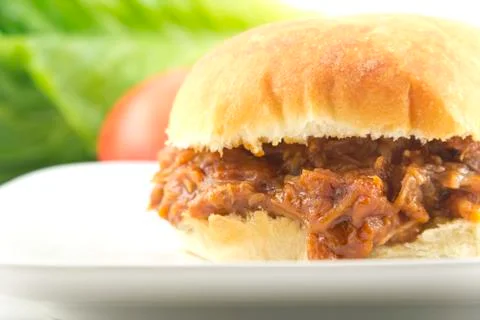 Pulled pork sloppy joe Foto stock