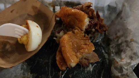 Pulled Rib and Deviled Egg 스톡 동영상 200977461