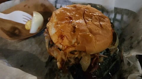 Pulled Rib and Deviled Egg 스톡 동영상 200977743