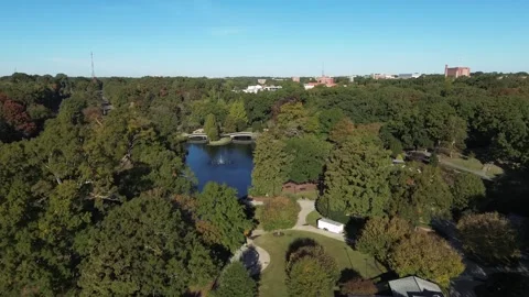 Pullen Park foliage and water Stock Footage 321964409