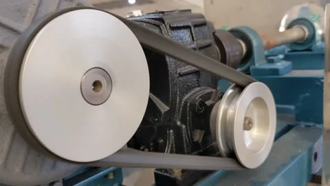 Pulley and Belt in Motion Stock Footage 288052074