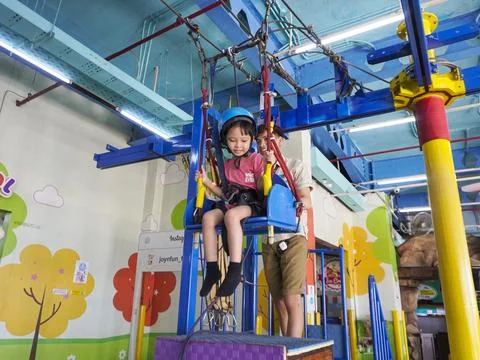 Pulley chair attraction Stock Photos
