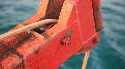 Pulling up anchor Stock Footage 50957716