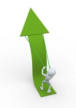 Pulling arrow up Stock Illustration