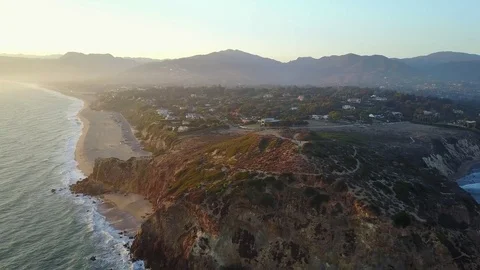 Pulling away from Point Dume Stock Footage 84712315