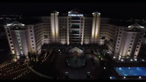 Pulling back on Florida Hotel Stock Footage 207681105