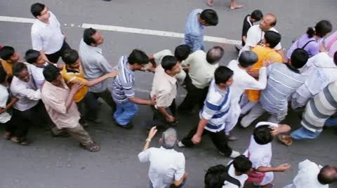 Pulling Chariot on Rathayatra 库存影片 21221137
