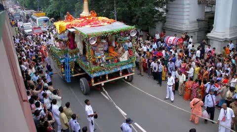 Pulling Chariot On Rathyatra 库存影片 21157294