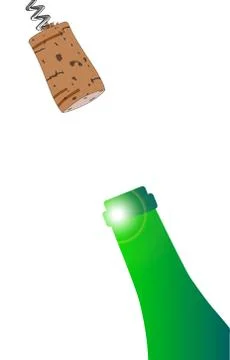 Pulling the cork Stockillustratie