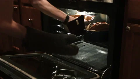 Pulling fresh sourdough out of the oven. Stock-Footage 147159045